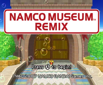 Namco Museum Remix screen shot title